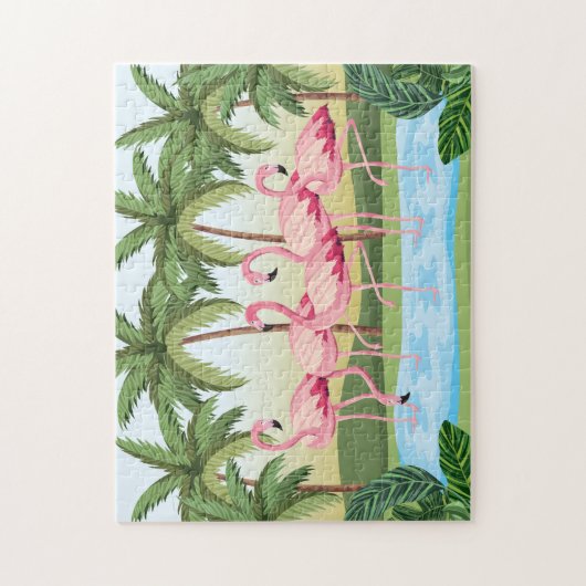 Farbenfrohe Flamingos Puzzle (Vertikal)