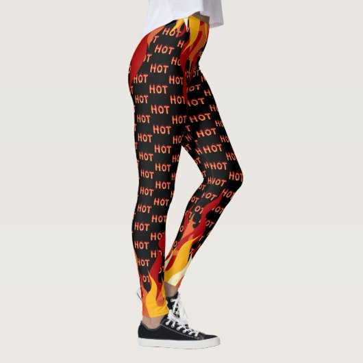 Farbenfrohe Flamme Leggings (Rechts)