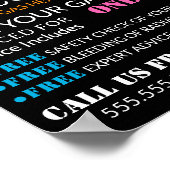 Farbenfrohe Flammen, Gasingenieur und Lieferantenw Poster (Ecke)