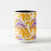 Farbenfrohe Flammen Nahtloses Muster Tasse (Zentrum)