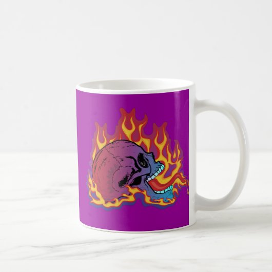 Farbenfrohe Flammenbrille Kaffeetasse (Rechts)