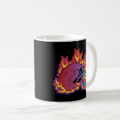 Farbenfrohe Flammenbrille Kaffeetasse (VorderseiteRechts)