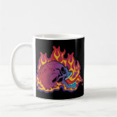 Farbenfrohe Flammenbrille Kaffeetasse (Links)