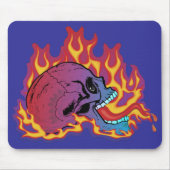 Farbenfrohe Flammenbrille Mousepad (Vorne)