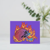 Farbenfrohe Flammenbrille Postkarte (Stehend Vorderseite)