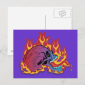 Farbenfrohe Flammenbrille Postkarte (Vorne/Hinten)