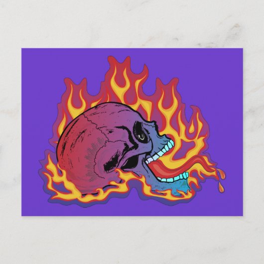 Farbenfrohe Flammenbrille Postkarte (Vorderseite)