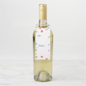 Farbenfrohe Flaschenanhänger mit Punkten (Auf Flasche)