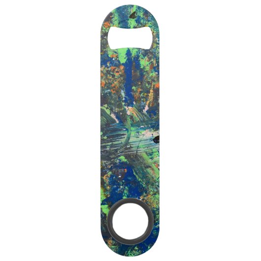 Farbenfrohe Flaschenöffner aus Edelstahl (Vorderseite)