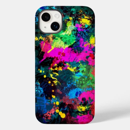 Farbenfrohe Fleckenkunst Case-Mate iPhone Hülle (Rückseite)