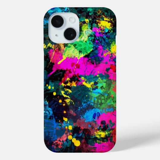 Farbenfrohe Fleckenkunst Case-Mate iPhone Hülle (Rückseite)
