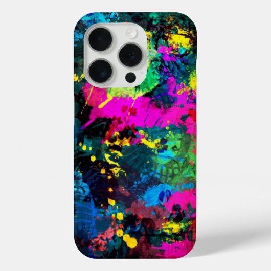 Farbenfrohe Fleckenkunst Case-Mate iPhone Hülle (Rückseite)