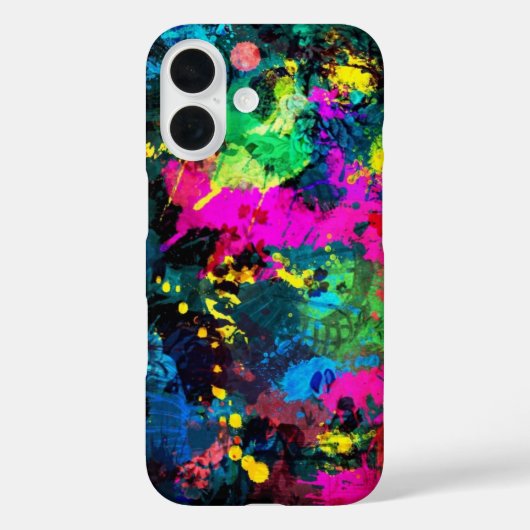 Farbenfrohe Fleckenkunst Case-Mate iPhone Hülle (Rückseite)