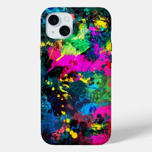 Farbenfrohe Fleckenkunst Case-Mate iPhone Hülle (Rückseite)