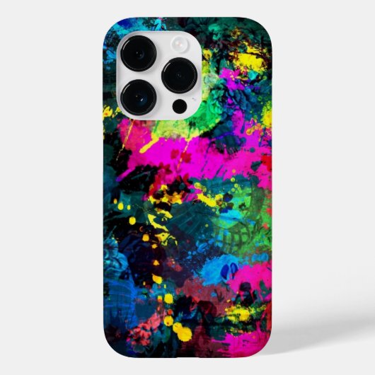 Farbenfrohe Fleckenkunst Case-Mate iPhone Hülle (Rückseite)