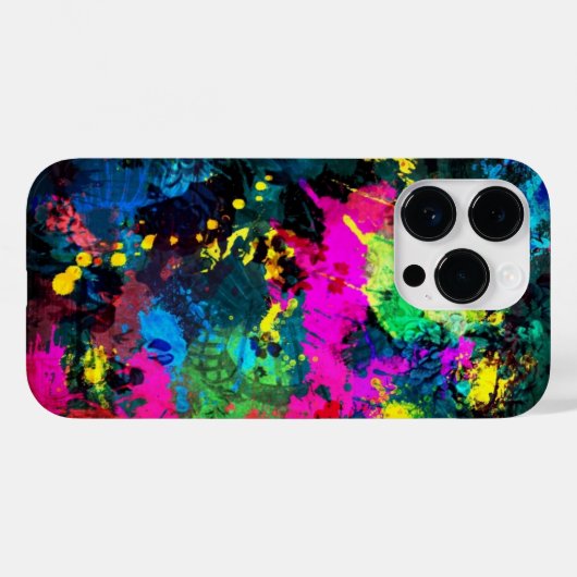 Farbenfrohe Fleckenkunst Case-Mate iPhone Hülle (Rückseite (Horizontal))