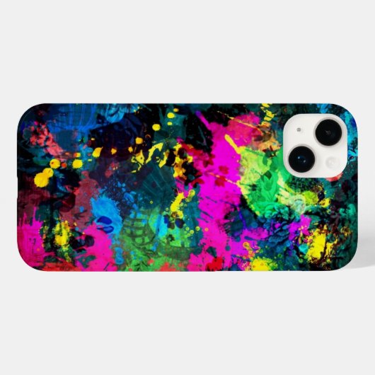 Farbenfrohe Fleckenkunst Case-Mate iPhone Hülle (Rückseite (Horizontal))
