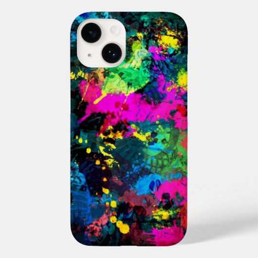 Farbenfrohe Fleckenkunst Case-Mate iPhone Hülle (Rückseite)