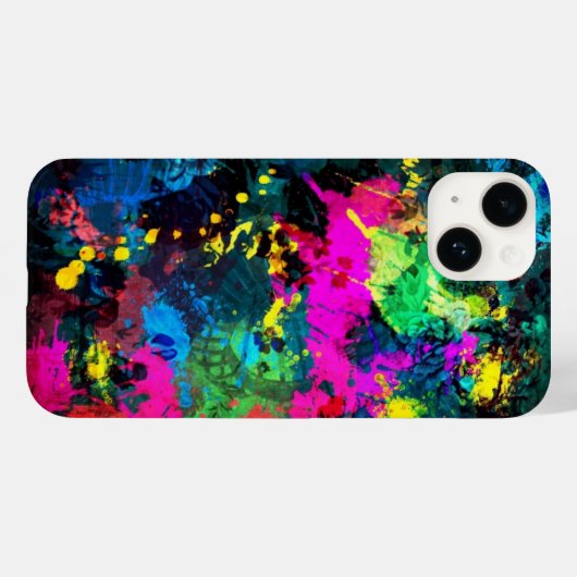 Farbenfrohe Fleckenkunst Case-Mate iPhone Hülle (Rückseite (Horizontal))