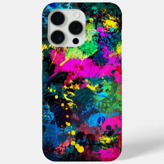 Farbenfrohe Fleckenkunst Case-Mate iPhone Hülle (Rückseite)