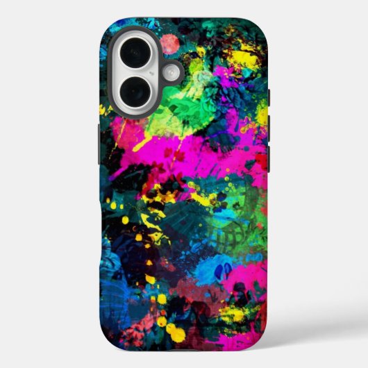 Farbenfrohe Fleckenkunst Case-Mate iPhone Hülle (Rückseite)