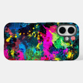 Farbenfrohe Fleckenkunst Case-Mate iPhone Hülle (Rückseite (Horizontal))