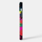 Farbenfrohe Fleckenkunst iPhone Hülle (Linke Seite)