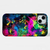Farbenfrohe Fleckenkunst iPhone Hülle (Rückseite (Horizontal))