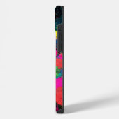 Farbenfrohe Fleckenkunst iPhone Hülle (Linke Seite)