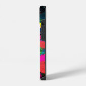 Farbenfrohe Fleckenkunst iPhone Hülle (Linke Seite)