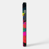 Farbenfrohe Fleckenkunst iPhone Hülle (Linke Seite)