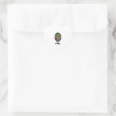 Farbenfrohe Fliege Herz-Aufkleber (Tasche)
