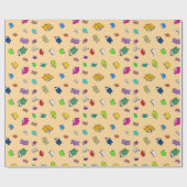 Farbenfrohe Fliegenbücher - Wrapping Paper Geschenkpapier (Flach)