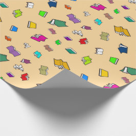 Farbenfrohe Fliegenbücher - Wrapping Paper Geschenkpapier