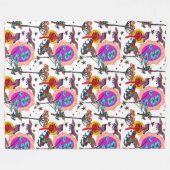 Farbenfrohe Fliegende Frösche Fleecedecke (Vorderseite (Horizontal))