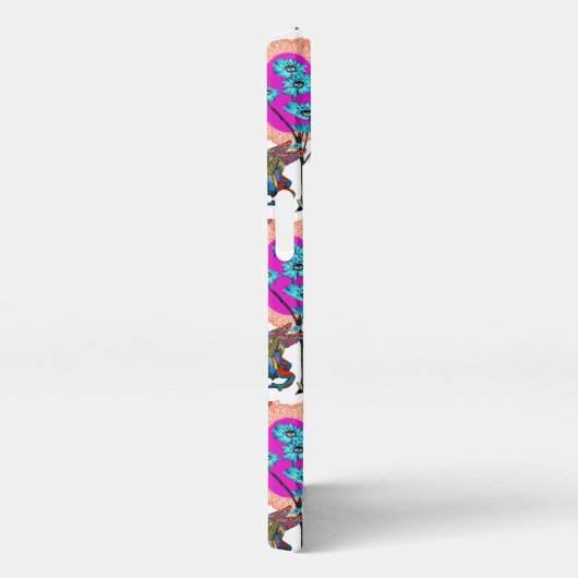 Farbenfrohe Fliegende Frösche iPhone Hülle (Rechte Seite)