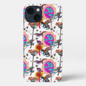 Farbenfrohe Fliegende Frösche iPhone Hülle (Rückseite)