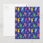 Farbenfrohe Fliegenzucht Postkarte (Vorne/Hinten)