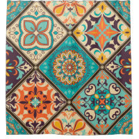 Farbenfrohe Fliesen aus Fliesen: islamische Motive