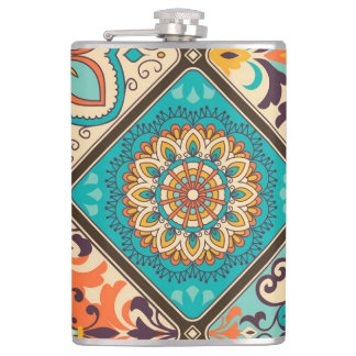 Farbenfrohe Fliesen aus Fliesen: islamische Motive Flachmann