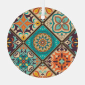 Farbenfrohe Fliesen aus Fliesen: islamische Motive Ornament Aus Glas (Rückseite)