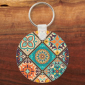 Farbenfrohe Fliesen aus Fliesen: islamische Motive Schlüsselanhänger (Vorderseite)