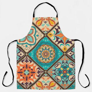 Farbenfrohe Fliesen aus Fliesen: islamische Motive Schürze