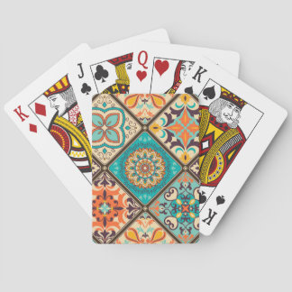 Farbenfrohe Fliesen aus Fliesen: islamische Motive Spielkarten