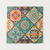 Farbenfrohe Fliesen aus Fliesen: islamische Motive Wandteppich (Vorderseite (Horizontal))