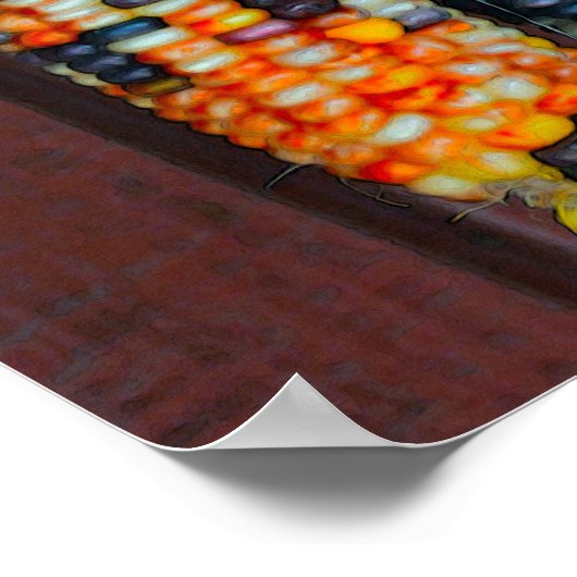 Farbenfrohe Flinte oder indischer Mais Poster (Ecke)