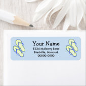 Farbenfrohe Flip Flops 2 Rücksendeadressen-Aufkleb (Insitu)