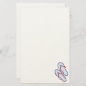 Farbenfrohe Flip Flops 3 Stationery Briefpapier (Vorne/Hinten)
