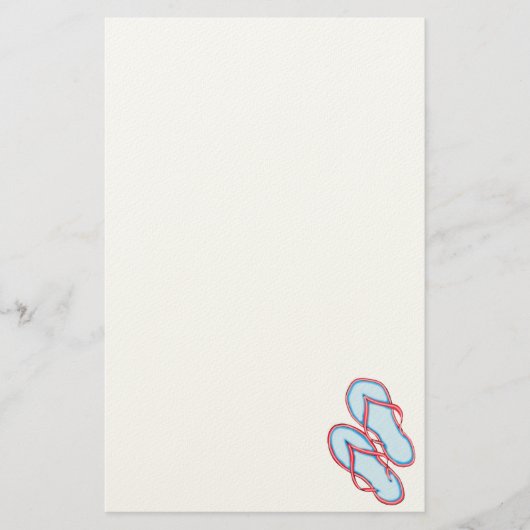Farbenfrohe Flip Flops 3 Stationery Briefpapier (Vorderseite)