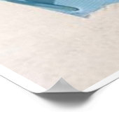 Farbenfrohe Flip Flops im Sand Poster (Ecke)